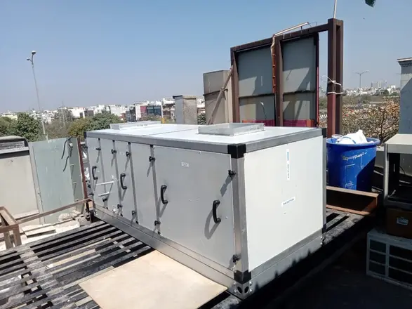 Air handling unit on a rooftop