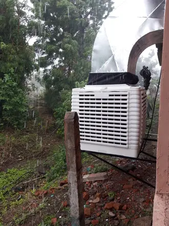 Cooler on a wall bracket